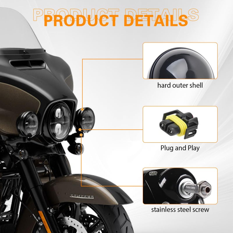 SKTYANTS 4.5 inch Housing Bracket Mount Ring Bracket for Fog Passing Light Lamp Motorcycle Touring Electra (Black) - Image 4